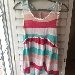 Swim cover-up high low dress